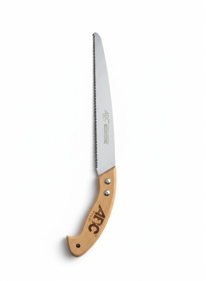 ABC Professional Curved Pruning Saw 4" with Ergonomic Anti-Slip Handle for Gardening, Tree Trimming and Wood Cutting , Durable Steel Blade for Precise and Controlled Cutting - Image 1